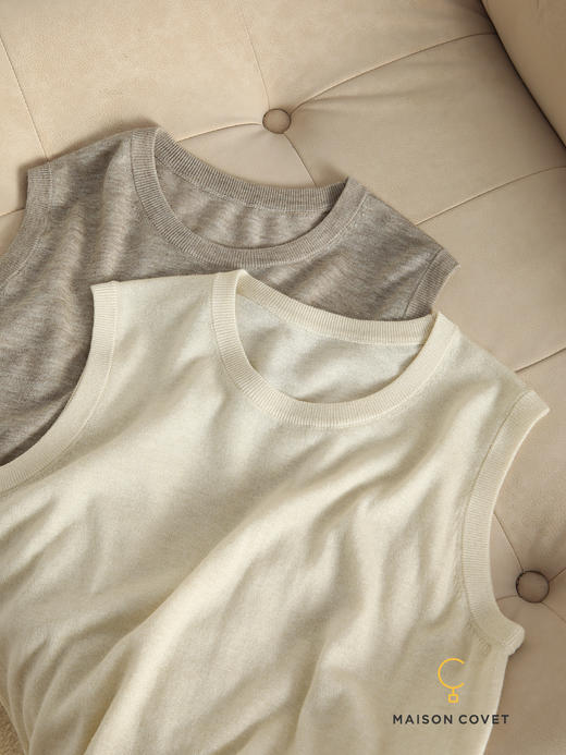 MAISON COVET 无袖银丝针织上衣 商品图0