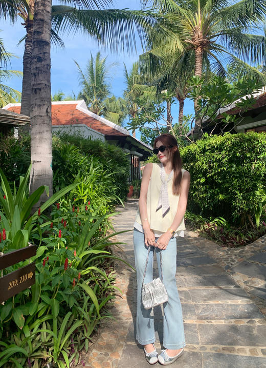 【149元任选2件】最后一波现货！韩系双层褶皱下摆背心无袖上衣 商品图7