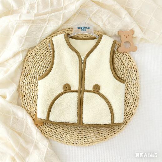 Cucutas幼童针织马甲CY25AUW527浅驼90#-120# 商品图0