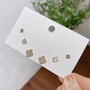 「3对！四叶草耳钉套装」组合韩国网红同款简约耳环睡觉不用摘小巧耳饰时尚饰品 商品缩略图1