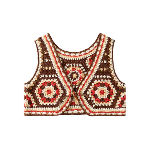 苏苏姐家其朵马甲手工diy钩针编织上衣4股牛奶棉毛线团材料包 商品图4