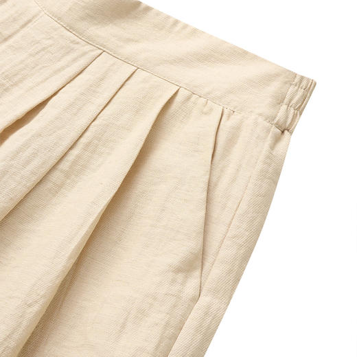 【2件9折】【Petit Bari】(多色)轻盈皱感肌理阔腿裤山本裤纯色极简风 商品图9