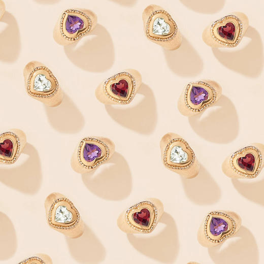 订购4周到｜Tityaravy-Gini-金色 心形 石榴石 戒指［法国设计师］ 商品图2