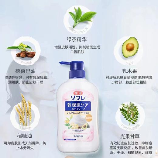 Bathclin 巴斯克林 日本干燥肌草本滋养沐浴露 550ml 自然花香 商品图1