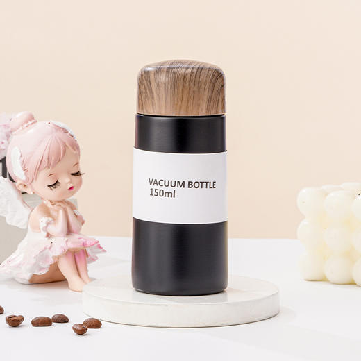 【日常饮水304不锈钢保温杯】小巧便携学生情侣水杯 女高颜值木纹迷你口袋杯 商品图6