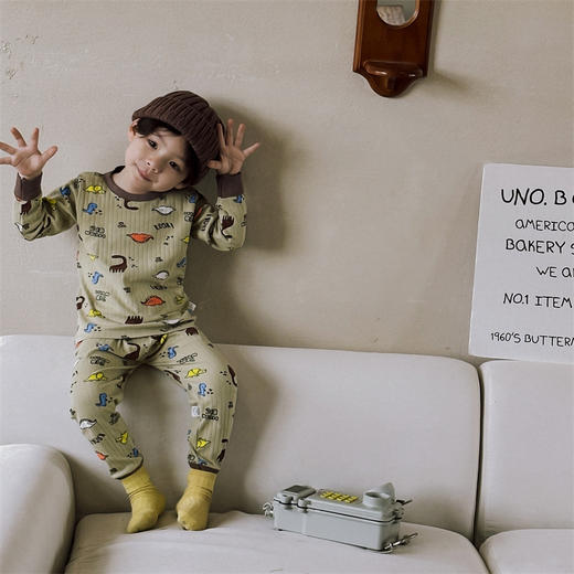 （两套5折）儿童睡衣套装纯棉 女童无骨家居服两件套 男宝宝秋衣秋裤内衣套装 商品图13