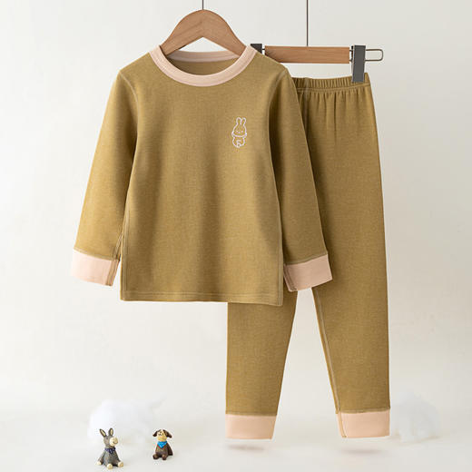 【母婴A类❗️羽绒蚕丝儿童保暖内衣】0荧光，无骨缝制超舒适，0凸起0摩擦，不磨肤！秋冬中大童男女初中小学生秋衣秋裤套装 商品图6