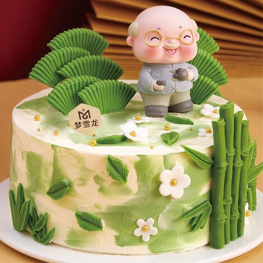 福寿竹韵·青竹贺寿纯牛乳冰淇淋蛋糕6英寸 |  梦雪龙 商品图2