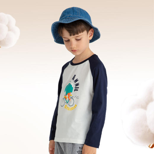 男童圆领长袖针织衫秋季新款安奈儿童装EB531583 商品图1