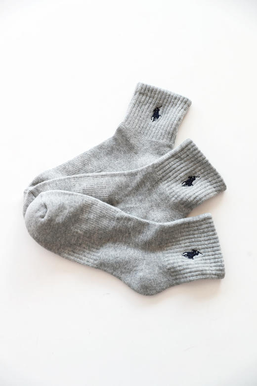 软支撑设计，放松整个脚掌。三双入毛巾底小标刺绣运动袜C091768 商品图7