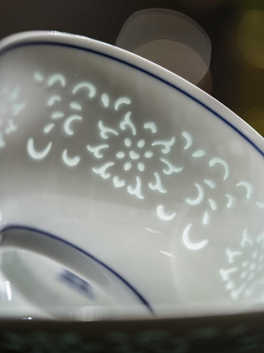 富玉 |  景德镇富玉陶瓷碗家用2025新款高颜值釉下彩餐具东方莲韵高温玲珑瓷 商品图4