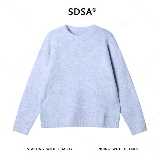 22625SDSA男士秋冬新款痞帅男装极简风宽松圆领针织衫纯色毛衣气质百搭 商品图0