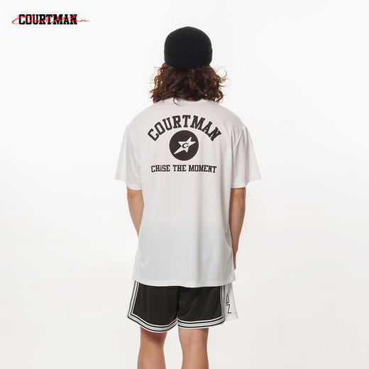 COURTMAN野球帝美式投篮服运动休闲T恤男女同款篮球短袖字母星球 商品图2