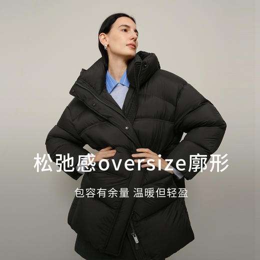 【商场同款】麦檬冬锁暖御寒舒适中长羽绒5FB181171 商品图1