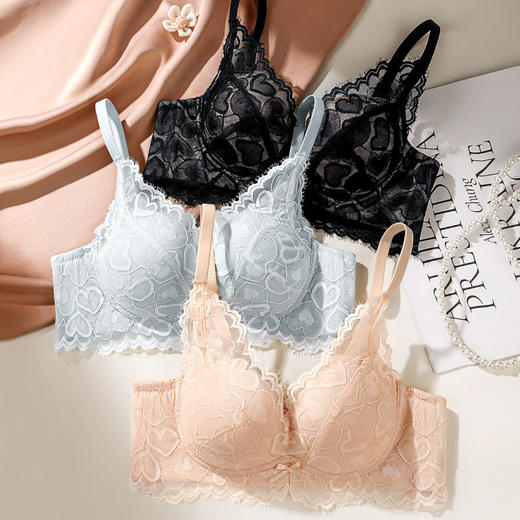 夏日来信 文胸(VIP)【聚拢升杯性感】小胸聚拢收副乳无钢圈女士文胸 商品图8