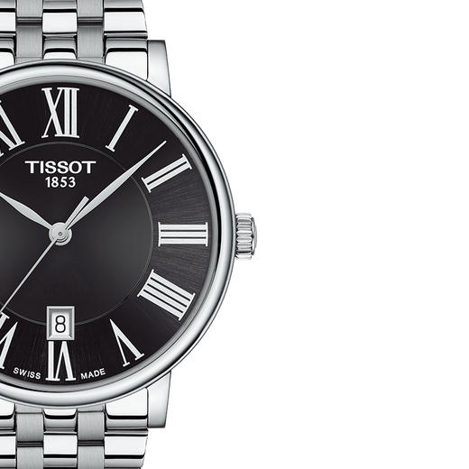 天梭Tissot卡森系列石英男表黑盘钢带 T122.410.11.053.00 商品图2