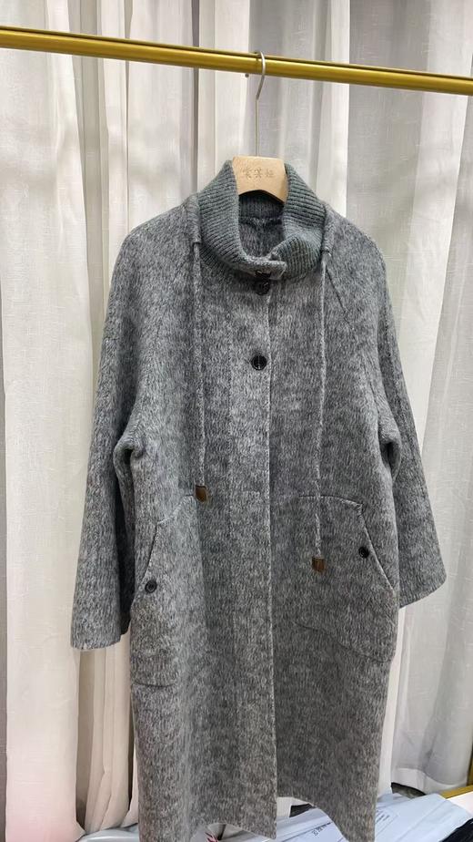 【YW】无忧购 长款毛呢大衣女高级感慵懒风洋气优雅减龄毛呢外套2503（截单后3-5天发货） 商品图7