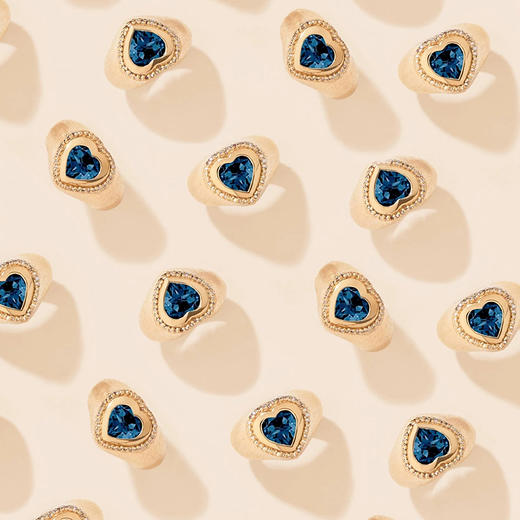 订购4周到｜Tityaravy-Gini-金色 心形 蓝托帕石 戒指［法国设计师］ 商品图2