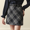 【严选】【孟子义同款】诗凡黎微磨毛感显瘦格纹长直筒裙25秋显瘦遮跨短裙7G9141011 商品缩略图3