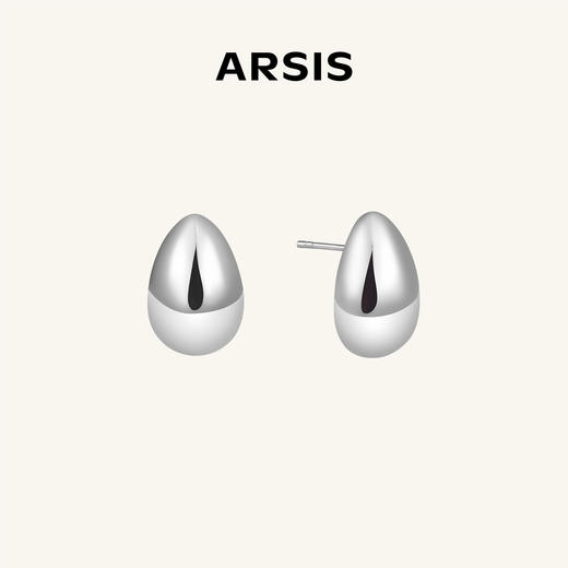 ARSIS｜流光系列 流光水滴豆豆耳钉 商品图1