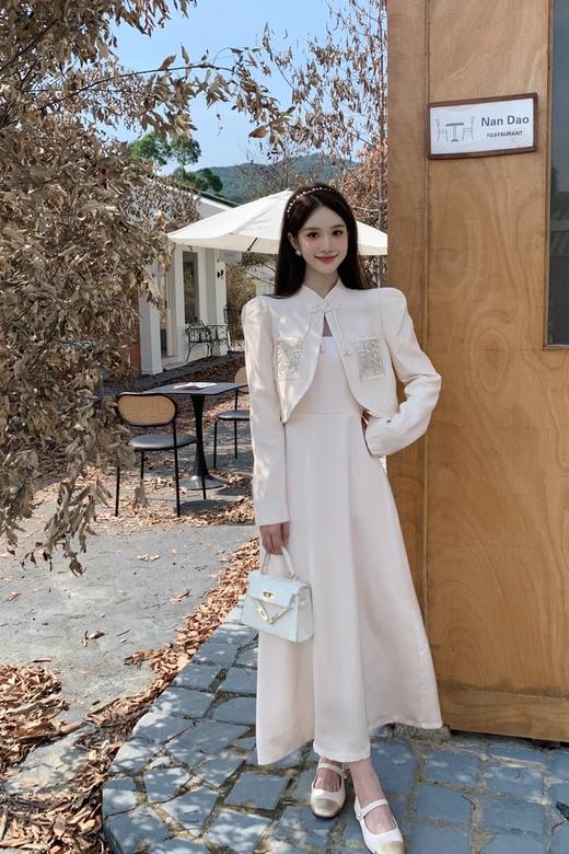 Le Malene 新中式盘扣流苏吊带披肩套装 19042 商品图1