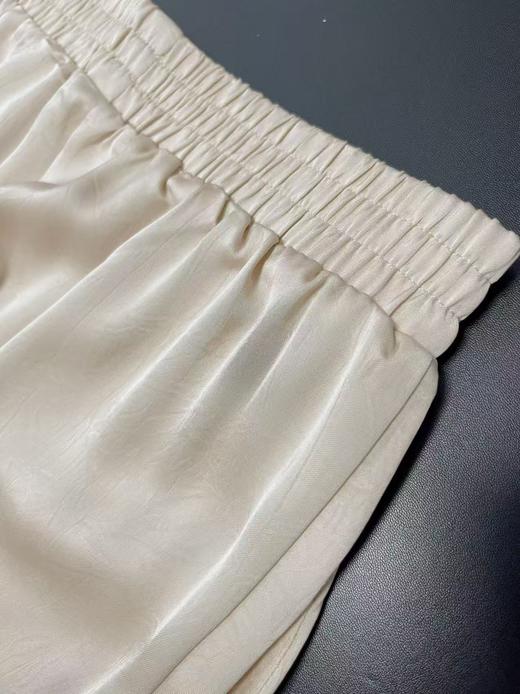 这款超好穿！！清仓必入！8989仿醋酸顺滑缎面松紧腰九分直筒裤-喜出 商品图7