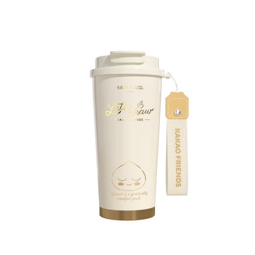 KAKAOFRIENDS 316不锈钢拉伸烫金水贴工艺 户外吊带咖啡杯 商品图0