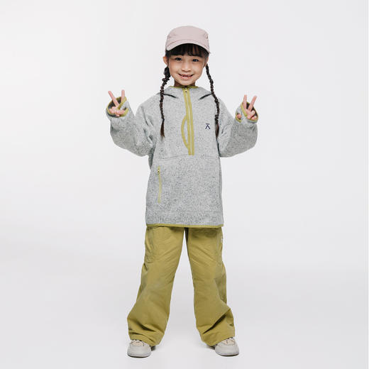 【品牌特惠】ACMEITEM爱棵米 户外亲子保暖抓绒连帽套头卫衣外套宽松上衣男女GAG3210655G/GAG3210685G 商品图3