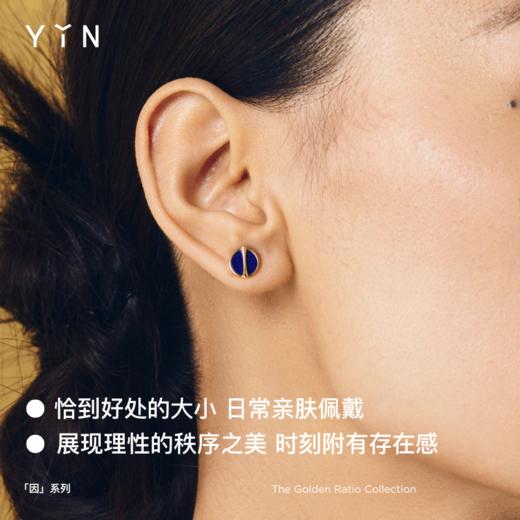 「因」系列 黄金比红玉髓黑玛瑙耳钉 商品图4