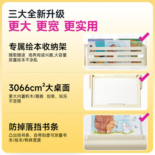 【冬日暖拥】曼龙mloong儿童书桌学习桌可升降桌椅写字桌宝宝积木桌游戏玩具桌幼儿园智飞凡Pro 商品图1