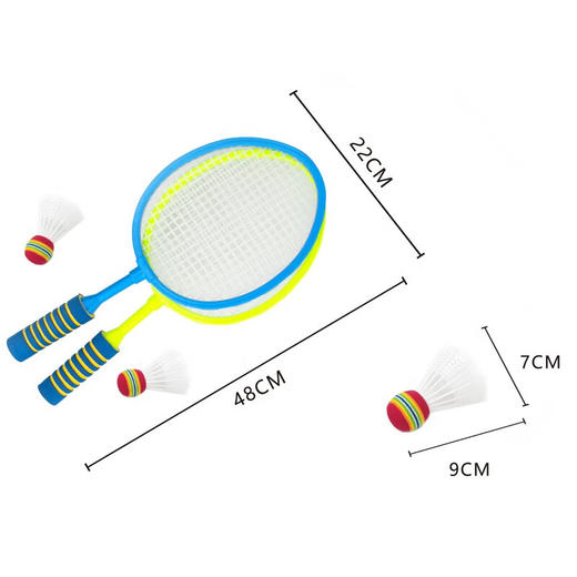 婴待卫儿童双色手把羽毛球拍 户外休闲运动玩具2866 商品图1