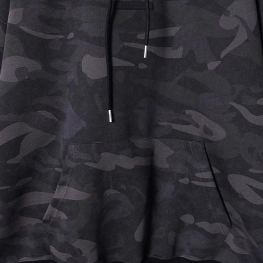 SDSA男士秋冬新款痞帅男装轻奢迷彩抽绳连帽卫衣字母潮牌经典上衣 商品图3