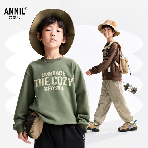 男童圆领长袖卫衣秋季新款安奈儿童装EB531546 商品图0