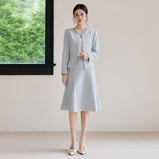 IWY/扶摇系列 气质小香风时尚套装女秋季新款醋酸西装套裙高端职业装FYCS717 商品图3