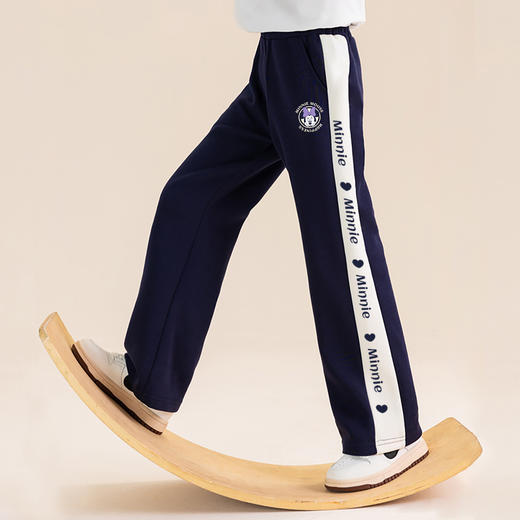 唯品迪士尼女童春秋款元青拼阔腿裤 商品图1