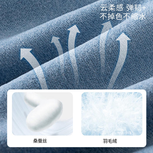 【母婴A类❗️羽绒蚕丝儿童保暖内衣】0荧光，无骨缝制超舒适，0凸起0摩擦，不磨肤！秋冬中大童男女初中小学生秋衣秋裤套装 商品图2