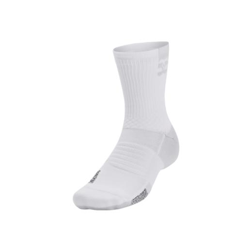 安德玛UA Armour Dry男女情侣训练运动中筒袜-1双装1376229-100 商品图1