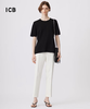 ICB日系春季通勤宽松混纺圆领套头短袖针织衫打底编织衣商场同款 商品缩略图4