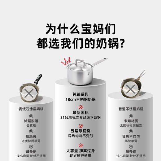 纯臻系列-18cm单柄奶锅 商品图1
