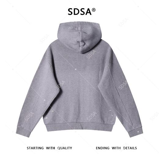 SDSA男士秋冬新款痞帅男装潮牌磨破拉链连帽卫衣百搭开衫外套时尚 商品图4