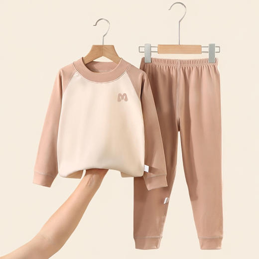 【A类标准❗️儿童保暖内衣套装】0荧光，宝宝舒心，暖＋而不臃肿，把热量留在体内！半高小圆领秋冬季加厚秋衣秋裤男女童保暖衣 商品图4