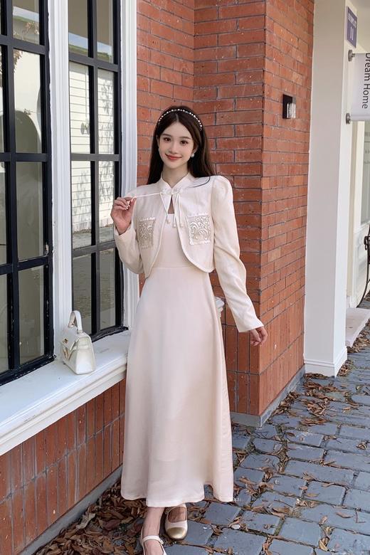 Le Malene 新中式盘扣流苏吊带披肩套装 19042 商品图0