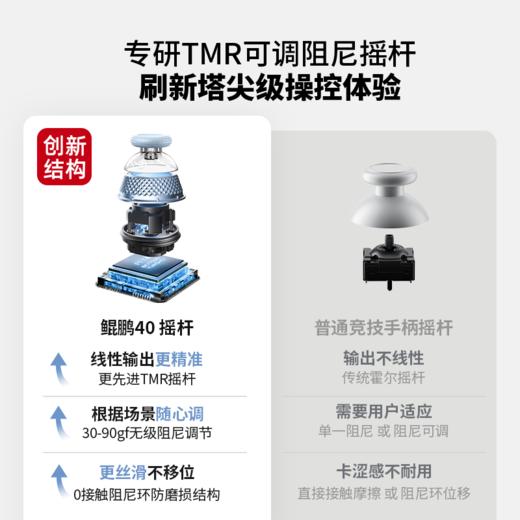 【积分兑礼】北通鲲鹏40星闪无线游戏手柄阿修罗xbox手机switch电脑PC电视steam光轴按键扳机震动NS双影奇境 极光蓝 商品图2