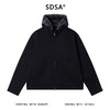 33783SDSA男士秋冬新款痞帅男装时尚拼接磨破立领拉链连帽卫衣时尚外套 商品缩略图1