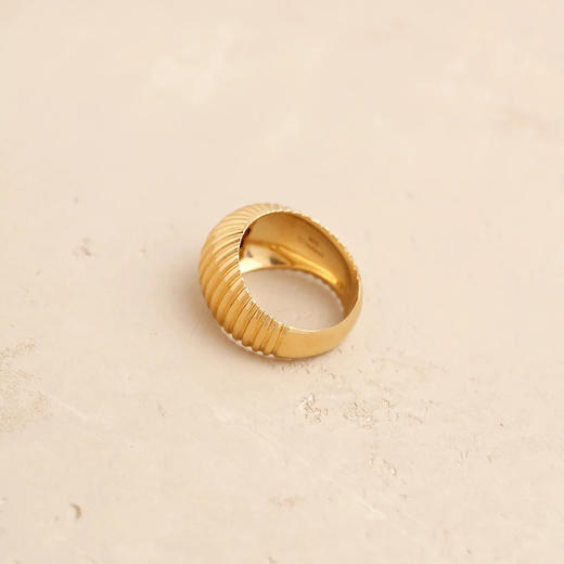 订购4周到｜Tityaravy-Prema-金色 条纹 石榴石 戒指［法国设计师］ 商品图4