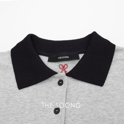 THESOONG|"腔调诠释"经典亲肤糯感撞色翻领卫衣HBWY7494 商品图4