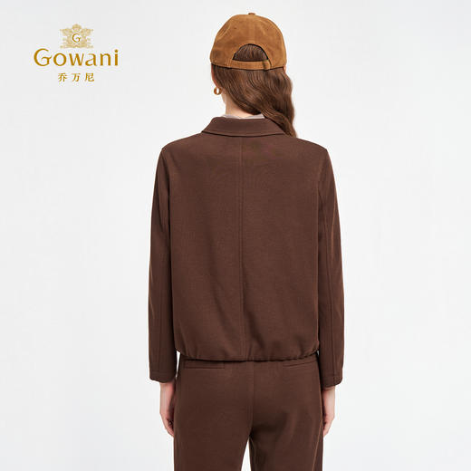 乔万尼2025秋新品摩卡棕轻运动复古风短款外套ED3B265 商品图4