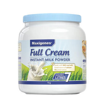 Maxigenes美可卓蓝胖子全脂奶粉1kg/罐澳洲进口官方正品 /水饮冲调 /成人奶粉 /全家营养牛奶粉 商品图5