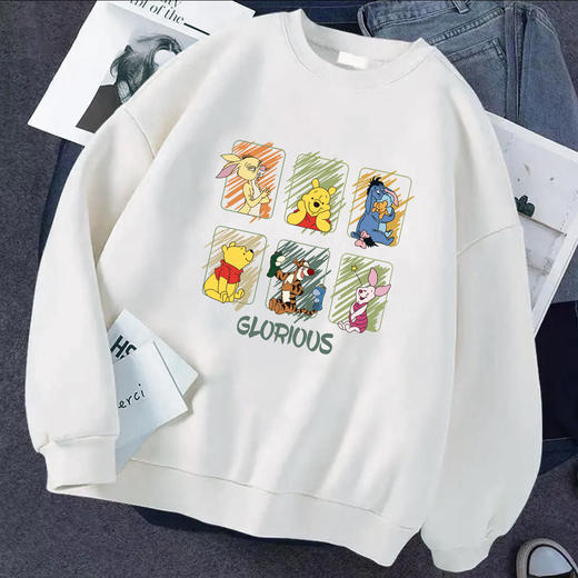 【秋季新款❗️港风圆领百搭卫衣】潮搭炸街，绵软触感，简约随性，男装男女春秋薄款印花套头情侣宽松长袖潮牌 商品图6