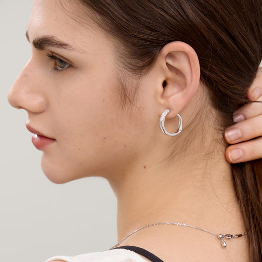 ARSIS｜流光系列 流光水滴耳圈 商品图2